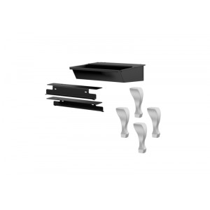 Brushed Nickel Cast Iron Leg Kit with Ash Pan and Safety Lid (2000)