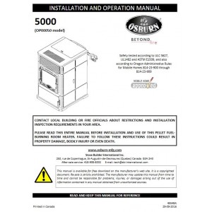 5000 Pellet Stove Manual