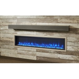 Non-Combustible Polished Midnight Mist Supercast Modern Mantel