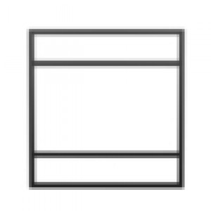 Large Overlap - Painted Black