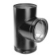 Double-Wall Black Tee w/Clean-Out Cap (6dvl)