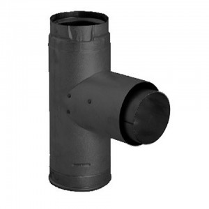 Tee 4" diameter w /3" Adapter Branch Black (3pvp)