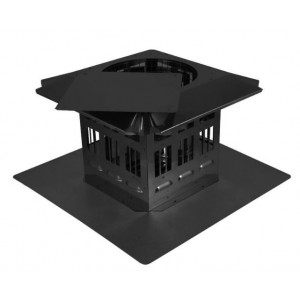 Prairie Termination Cap Black - 5" Exhaust - 3" Intake (4pvp)